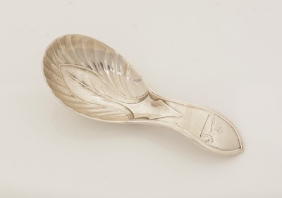 Lot 97 - A George IV silver Provincial caddy spoon.