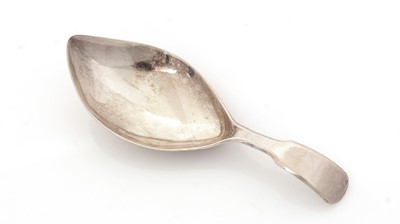 Lot 111 - A George III silver caddy spoon.