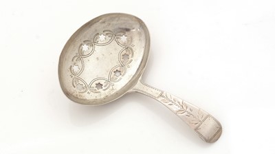 Lot 119 - A George III silver caddy spoon.