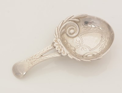 Lot 122 - A George III silver caddy spoon.