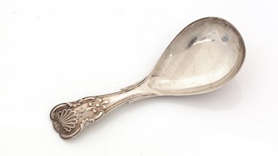 Lot 125 - A William IV silver caddy spoon.