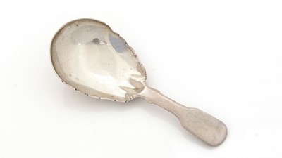 Lot 126 - A late George III silver Scottish caddy spoon.