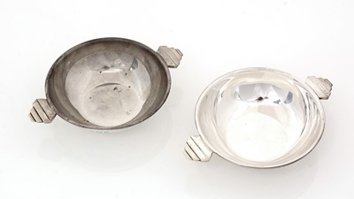 Lot 217 - A pair of Edward VIII silver Art Deco nut dishes.