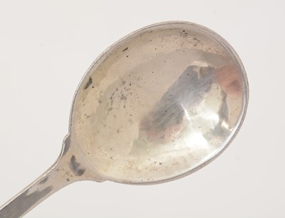 Lot 210 - A George V silver hand-made spoon.