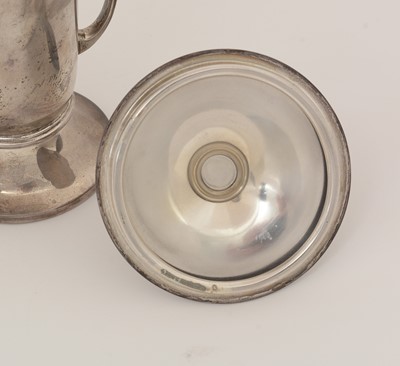 Lot 223 - An Elizabeth II silver Art Deco revival cup and cover.