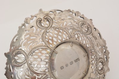 Lot 174 - A pair of late Victorian silver bonbon dishes.