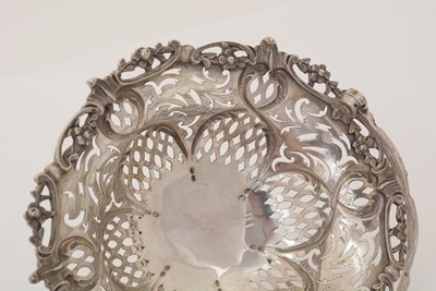 Lot 174 - A pair of late Victorian silver bonbon dishes.