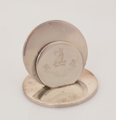 Lot 156 - A George V cased set of four silver menu card holders.