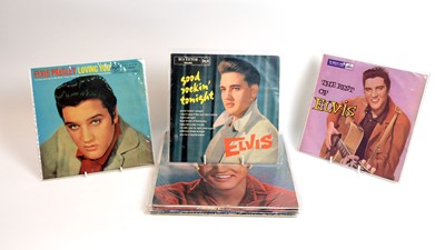 Lot 364 - 12 rare and foreign late 1950s Elvis records