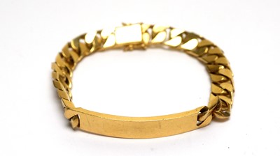 Lot 147 - A 9ct yellow gold identity bracelet