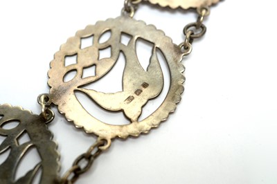 Lot 154 - An Edwardian silver choker necklace, by T & J Bragg Ltd