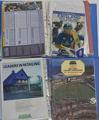 Lot 692 - A large collection of modern cricket programmes, brochures and ephemera.
