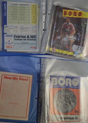 Lot 693 - A large collection of Middlesbrough FC football programmes.