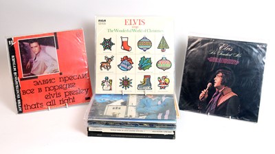Lot 376 - 14 rare and foreign pressings of Elvis records post 1970