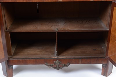 Lot 53 - A French late 18th Century inlaid walnut secretaire a abattant