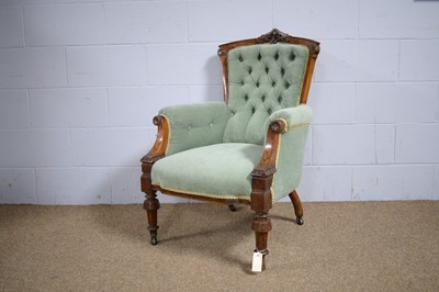 Lot 16 - Two Victorian armchairs.