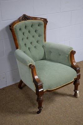 Lot 16 - Two Victorian armchairs.
