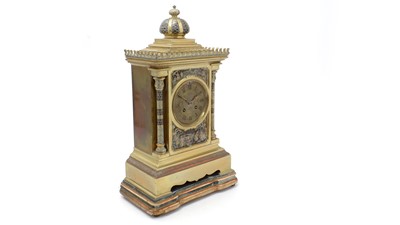 Lot 1024 - Achille Brocot: a French gilt bronze bracket clock.