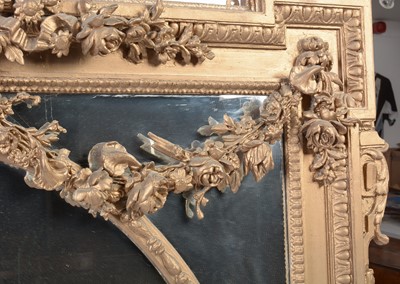 Lot 1083 - Large 19th century gold painted mirror