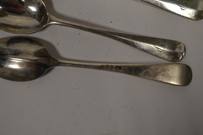Lot 143 - Silver condiment and teaspoons.