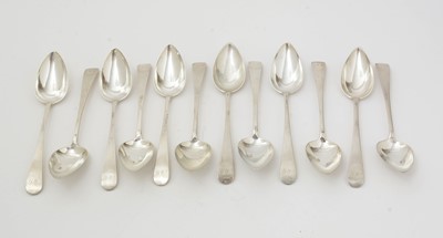 Lot 25 - A set of twelve George III Scottish Provincial silver tablespoons.