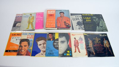 Lot 389 - 26 rare and foreign pressings of Elvis 7" singles and EPs