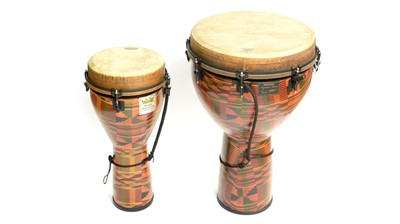 Lot 629 - Two Remo Signature Djembe, stands etc