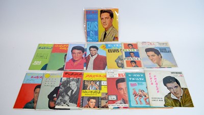 Lot 390 - 15 rare and foreign pressings of Elvis 7" singles and EPs from the early 60s