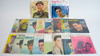 Lot 391 - 18 rare and foreign pressings of Elvis 7" singles and EPs from the early 1960s