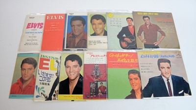 Lot 392 - 12 rare and foreign pressings of Elvis 7" singles and EPs from the mid 60s