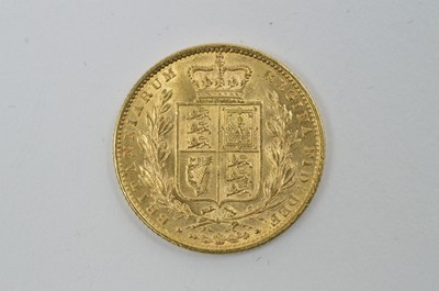 Lot 939 - Queen Victoria gold sovereign, 1863