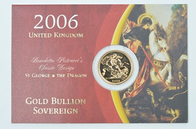 Lot 946 - Royal Mint United Kingdom: Queen Elizabeth II gold sovereign, 2006