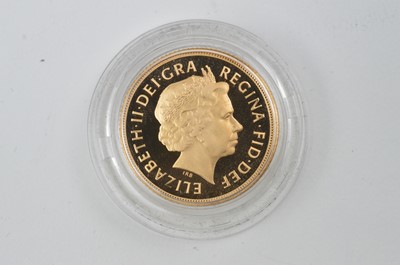 Lot 921 - Royal Mint United Kingdom: Queen Elizabeth II gold proof sovereign, 2005