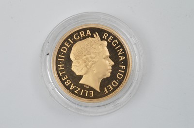 Lot 923 - Queen Elizabeth II gold Two Pounds, 2002, encapsulated.