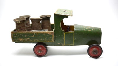 Lot 210 - An early 20th Century wooden Tri-Angs Toys Ford pickup truck