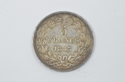 Lot 882 - France: Louis Philippe 5 francs, 1843a.