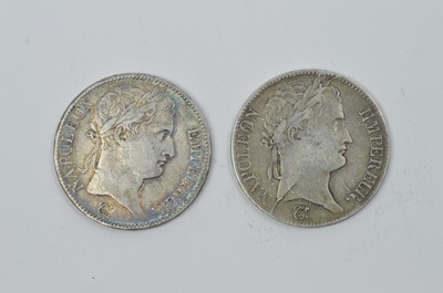 Lot 884 - France: Napoleon I 5 Francs, 1808 and 1813.