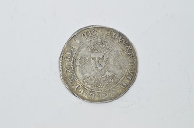 Lot 889 - United Kingdom: Edward VI hammered silver shilling, third period, mm y.