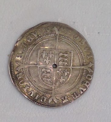Lot 889 - United Kingdom: Edward VI hammered silver shilling, third period, mm y.