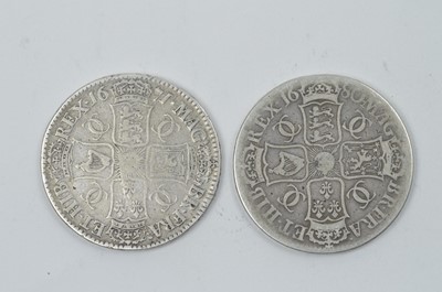 Lot 891 - United Kingdom: two Charles II crowns
