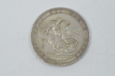 Lot 894 - United Kingdom: George III crown, New Coinage, 1818 with LIX edge.