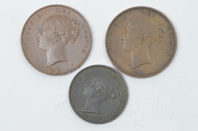 Lot 900 - United Kingdom: Queen Victoria two pennies and a halfpenny
