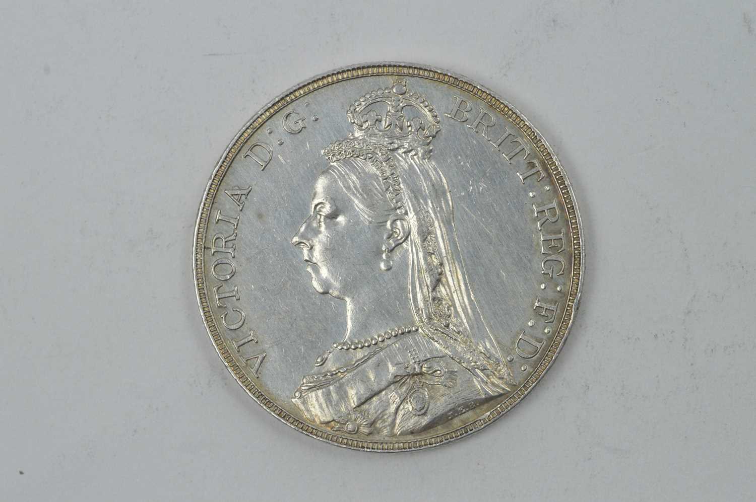 Lot 903 - United Kingdom: Queen Victoria Crown, 1889, Jubilee bust.