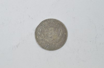 Lot 914 - York Cattle and Barber Six Pence silver token, 1811.