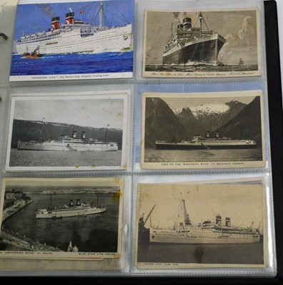 Lot 525 - An album of 20th Century postcards and photographs depicting merchant/passenger ships