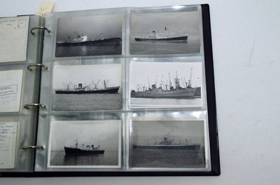 Lot 717 - An album of 20th Century postcards and photographs depicting merchant/passenger ships