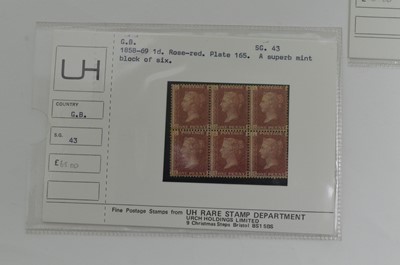 Lot 793 - A selection of GB QV 1d. reds and 2d. blues