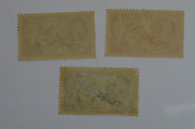 Lot 780 - GB GV 1934 2s6d., 5s. and 10s. Waterlow seahorses