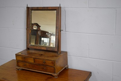 Lot 21 - Georgian swing framed toilet mirror; and a Victorian mahogany tea table.