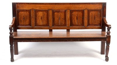 Lot 1091 - 19th century Victorian oak three person settle